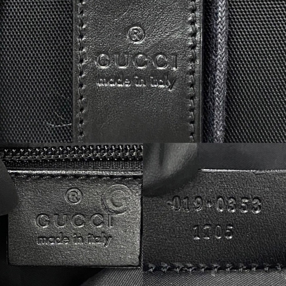 Gucci Logo Nylon Drawstring Rucksack Backpack Bla… - image 3